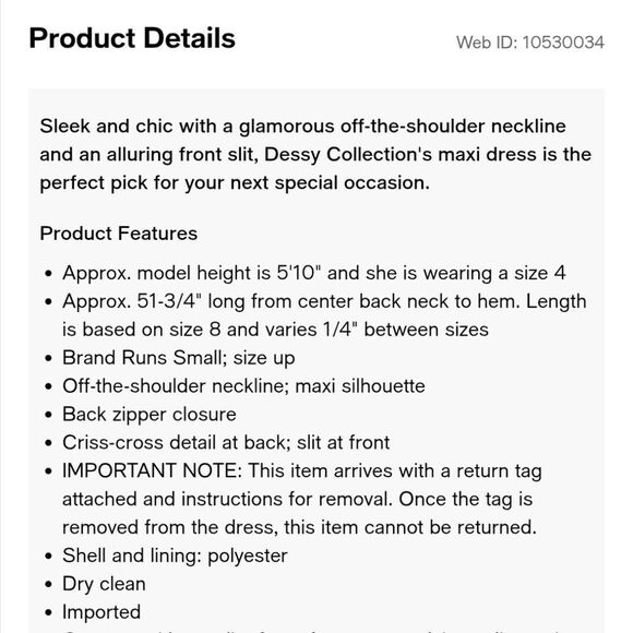 NWT Dessy Collection Off-Shoulder Light Pink Maxi Dress 3012 Cross Back Size 8 - Picture 14 of 15